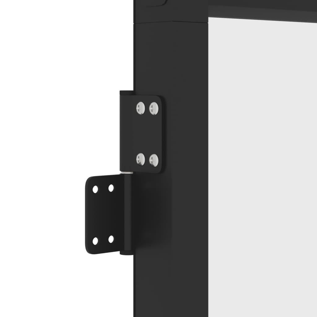 Ușă de interior negru 76x201,5 cm sticlă securiz./aluminiu slim