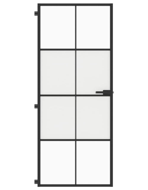 Încărcați imaginea în vizualizatorul Galerie, Ușă de interior negru 83x201,5 cm sticlă securiz./aluminiu slim
