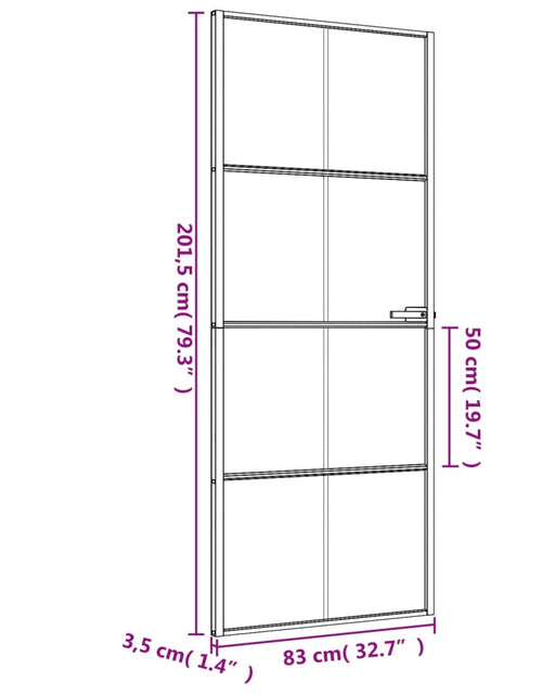 Încărcați imaginea în vizualizatorul Galerie, Ușă de interior negru 83x201,5 cm sticlă securiz./aluminiu slim
