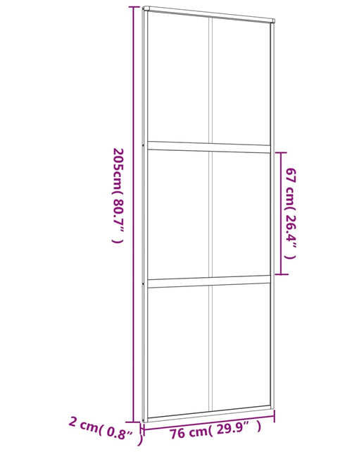 Загрузите изображение в средство просмотра галереи, Ușă glisantă auriu 76x205 cm sticlă ESG transparentă/aluminiu
