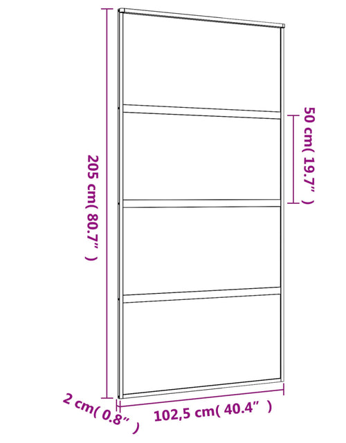 Încărcați imaginea în vizualizatorul Galerie, Ușă glisantă, auriu, 102,5x205 cm, sticlă ESG mată și aluminiu
