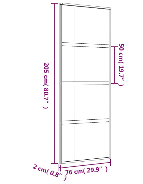 Încărcați imaginea în vizualizatorul Galerie, Ușă glisantă auriu 76x205 cm sticlă ESG transparentă/aluminiu
