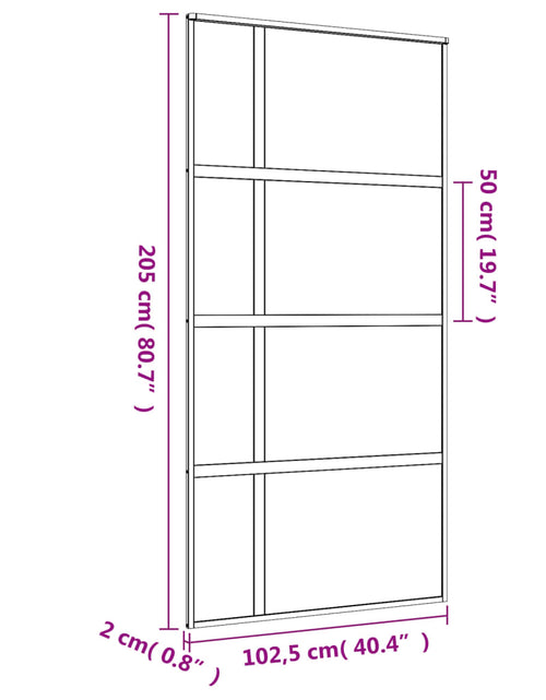 Încărcați imaginea în vizualizatorul Galerie, Ușă glisantă, auriu, 102,5x205 cm, sticlă ESG mată și aluminiu
