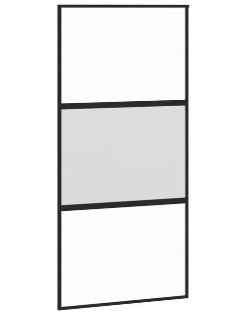 Încărcați imaginea în vizualizatorul Galerie, Ușă glisantă, negru, 102,5x205 cm, sticlă securizată/aluminiu
