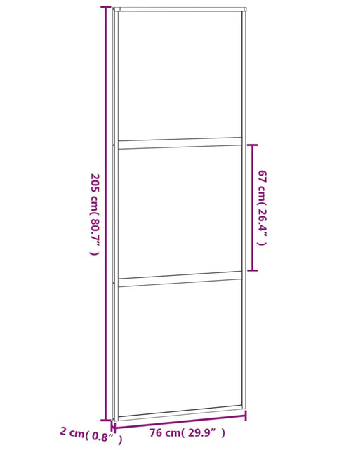 Încărcați imaginea în vizualizatorul Galerie, Ușă glisantă, alb, 76x205 cm, sticlă securizată/aluminiu
