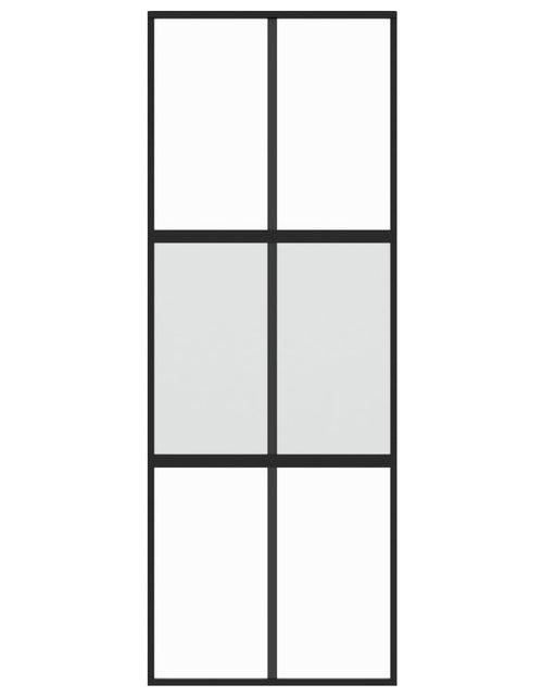 Загрузите изображение в средство просмотра галереи, Ușă glisantă, negru, 76x205 cm, sticlă securizată și aluminiu
