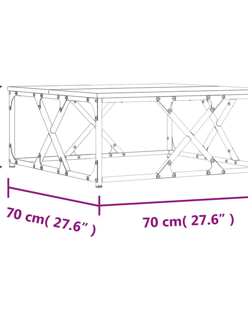 Загрузите изображение в средство просмотра галереи, Masă de cafea, stejar sonoma, 70x70x30 cm, lemn prelucrat
