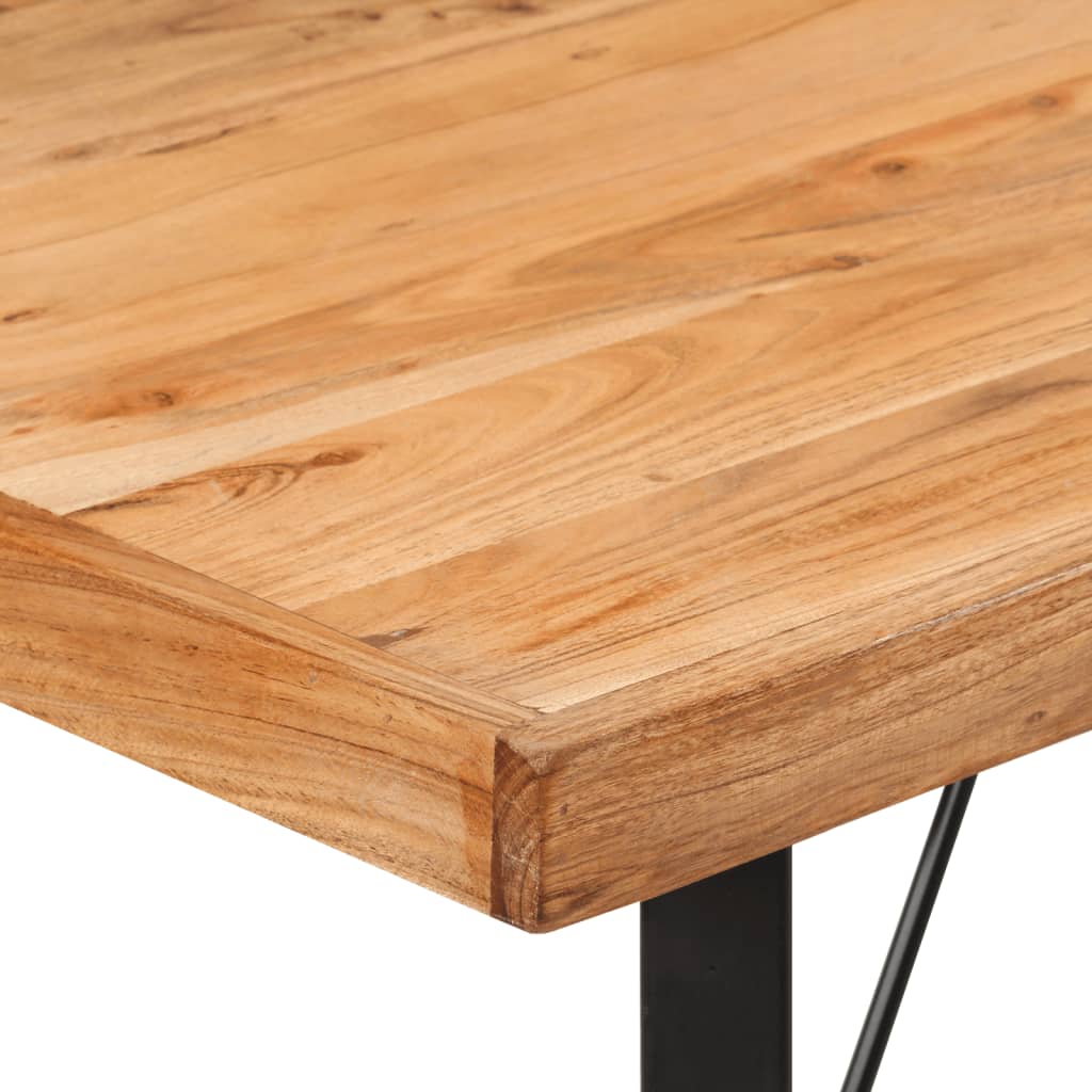 Masă de bar, 110x55x107 cm, lemn masiv acacia și fier
