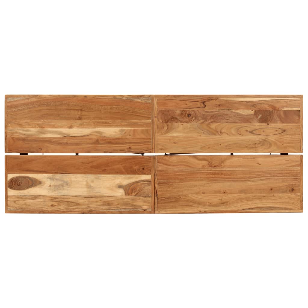 Masa de bar 180x70x107 cm, lemn masiv de acacia și fier