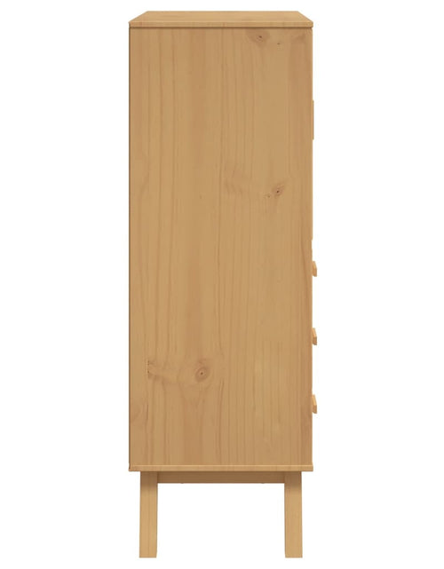 Загрузите изображение в средство просмотра галереи, Dulap înalt „OLDEN”, maro, 85x43x125 cm, lemn masiv pin
