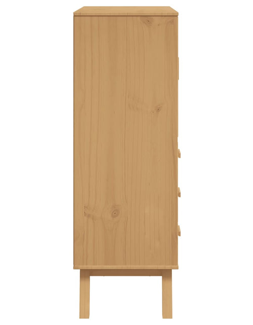 Încărcați imaginea în vizualizatorul Galerie, Dulap înalt „OLDEN”, gri și maro, 85x43x125 cm, lemn masiv pin - Lando

