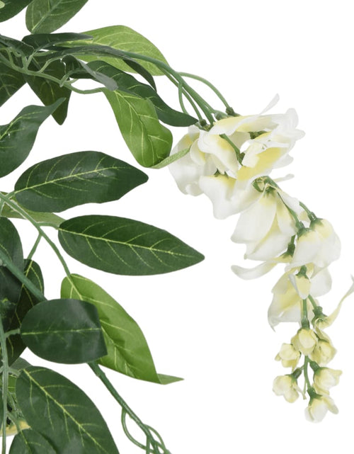 Загрузите изображение в средство просмотра галереи, Arbore artificial wisteria 1260 frunze 180 cm verde și alb
