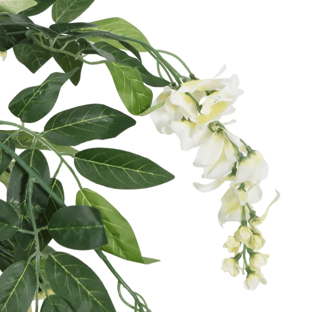 Arbore artificial wisteria 1260 frunze 180 cm verde și alb