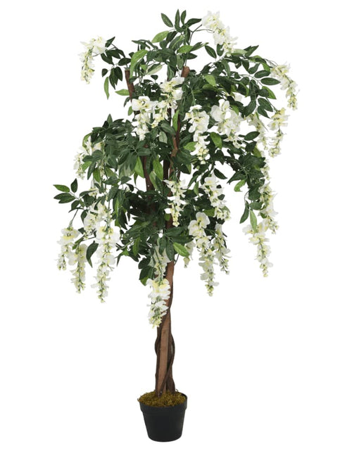 Încărcați imaginea în vizualizatorul Galerie, Arbore artificial wisteria 1470 frunze 200 cm verde și alb
