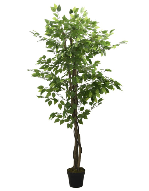 Загрузите изображение в средство просмотра галереи, Arbore ficus artificial 756 de frunze 150 cm verde
