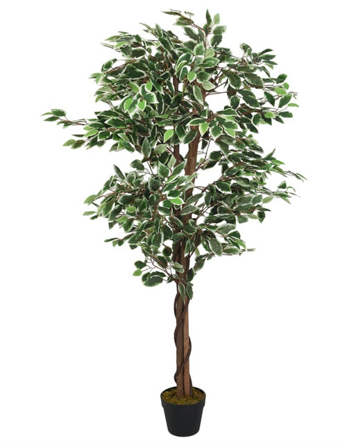 Загрузите изображение в средство просмотра галереи, Arbore ficus artificial 630 de frunze 120 cm verde
