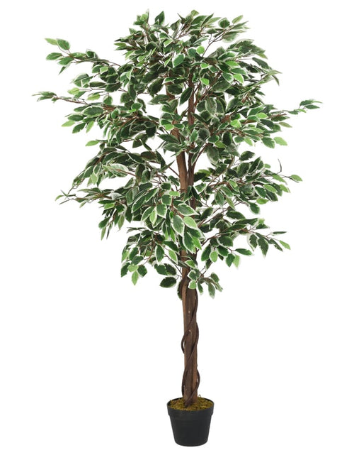 Загрузите изображение в средство просмотра галереи, Arbore ficus artificial 630 de frunze 120 cm verde
