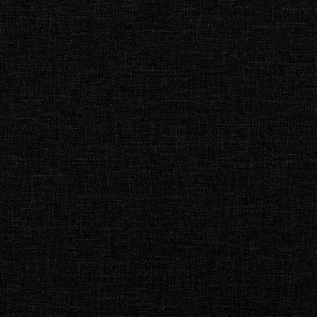 Canapea cu 3 locuri, negru, 180 cm, material textil