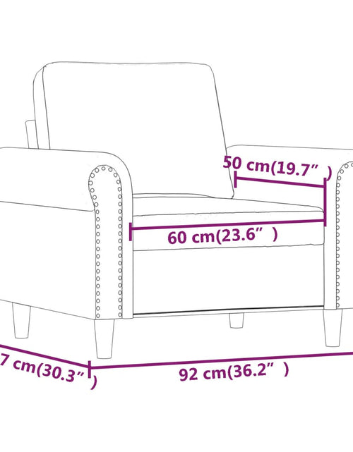 Загрузите изображение в средство просмотра галереи, Canapea de o persoană, crem, 60 cm, catifea
