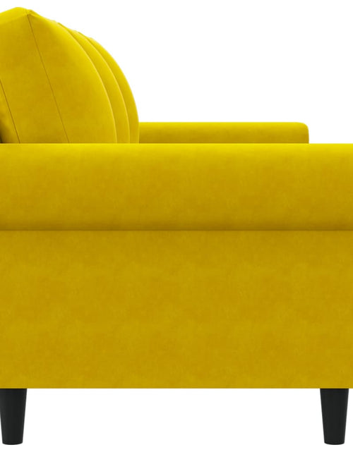 Încărcați imaginea în vizualizatorul Galerie, Canapea cu 3 locuri, galben, 180 cm, catifea
