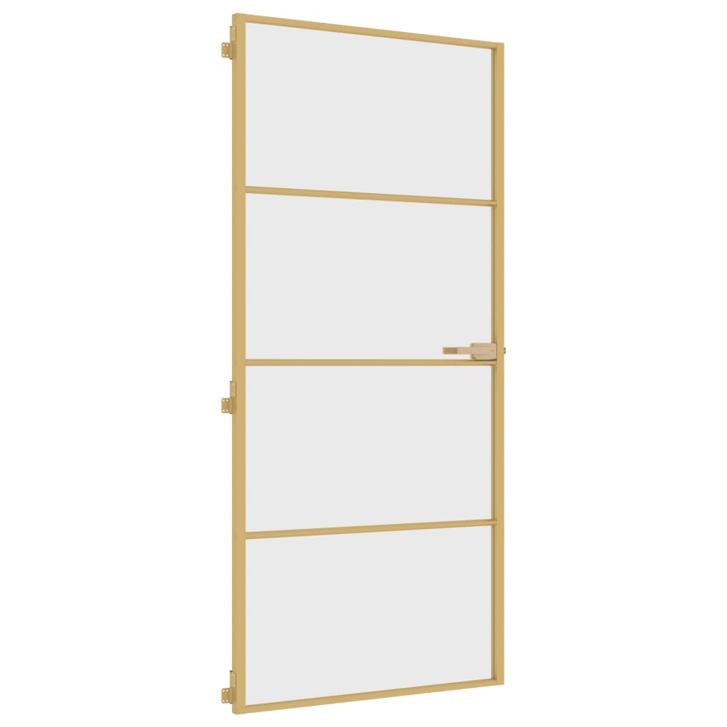 Ușă interioară Slim auriu 93x201,5cm sticlă securizată/aluminiu