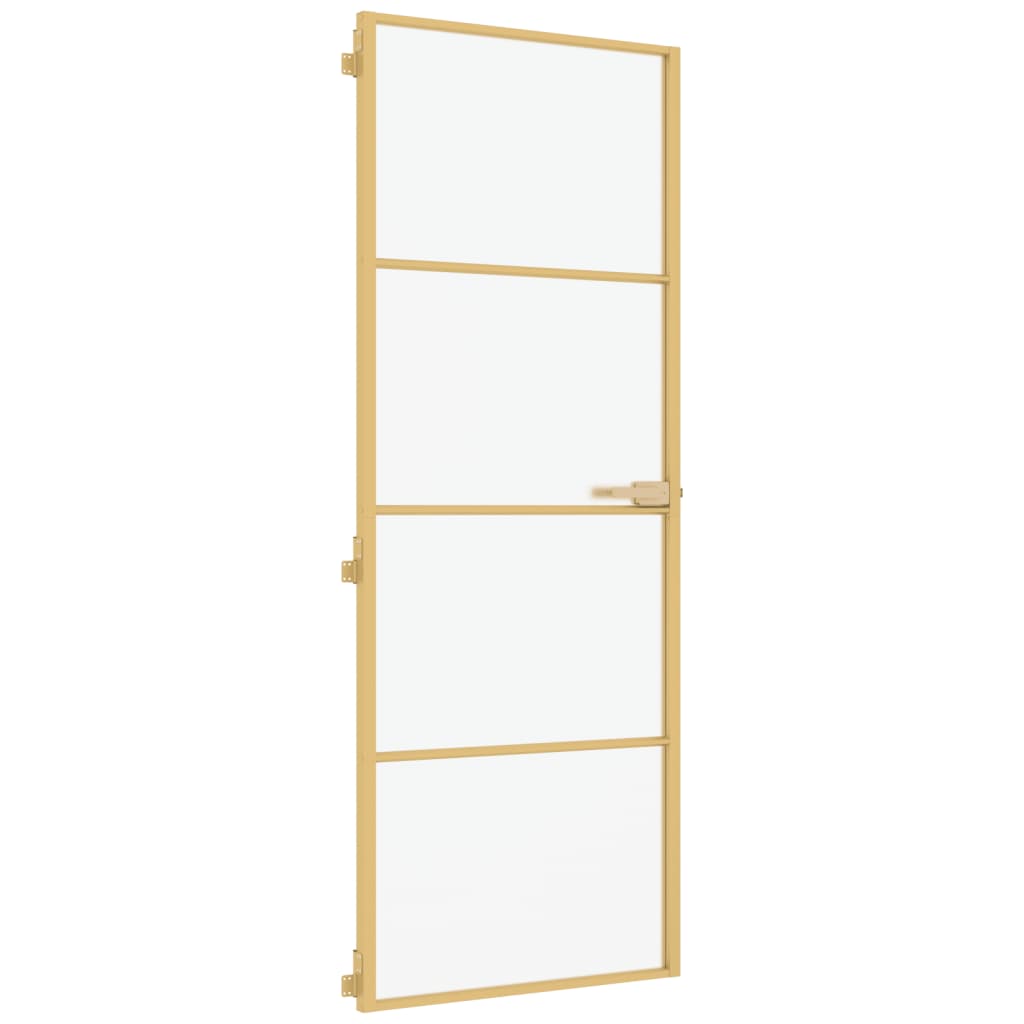 Ușă interior Slim auriu 76x201,5 cm sticlă securizată/aluminiu