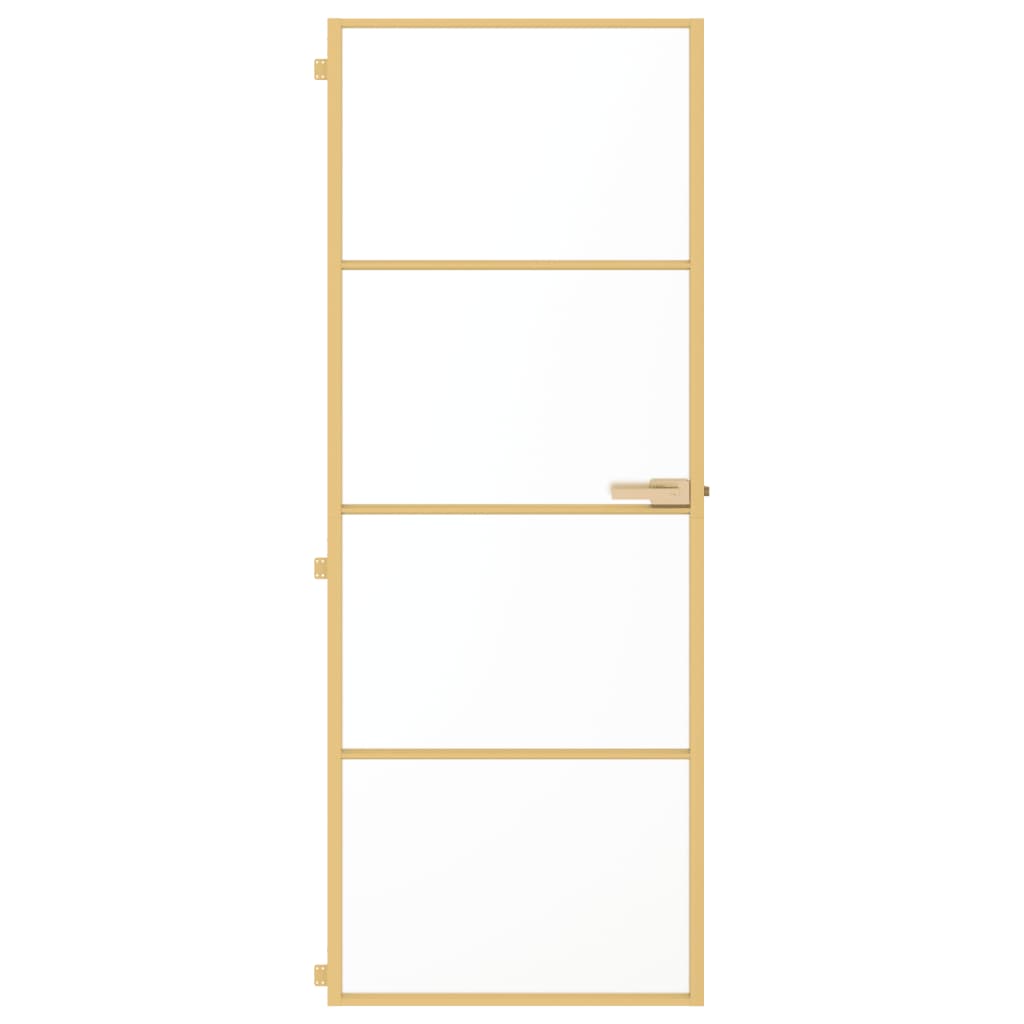 Ușă interior Slim auriu 76x201,5 cm sticlă securizată/aluminiu