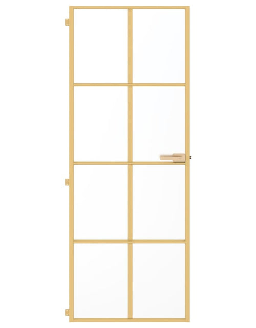 Încărcați imaginea în vizualizatorul Galerie, Ușă interior Slim auriu 76x201,5 cm sticlă securizată/aluminiu
