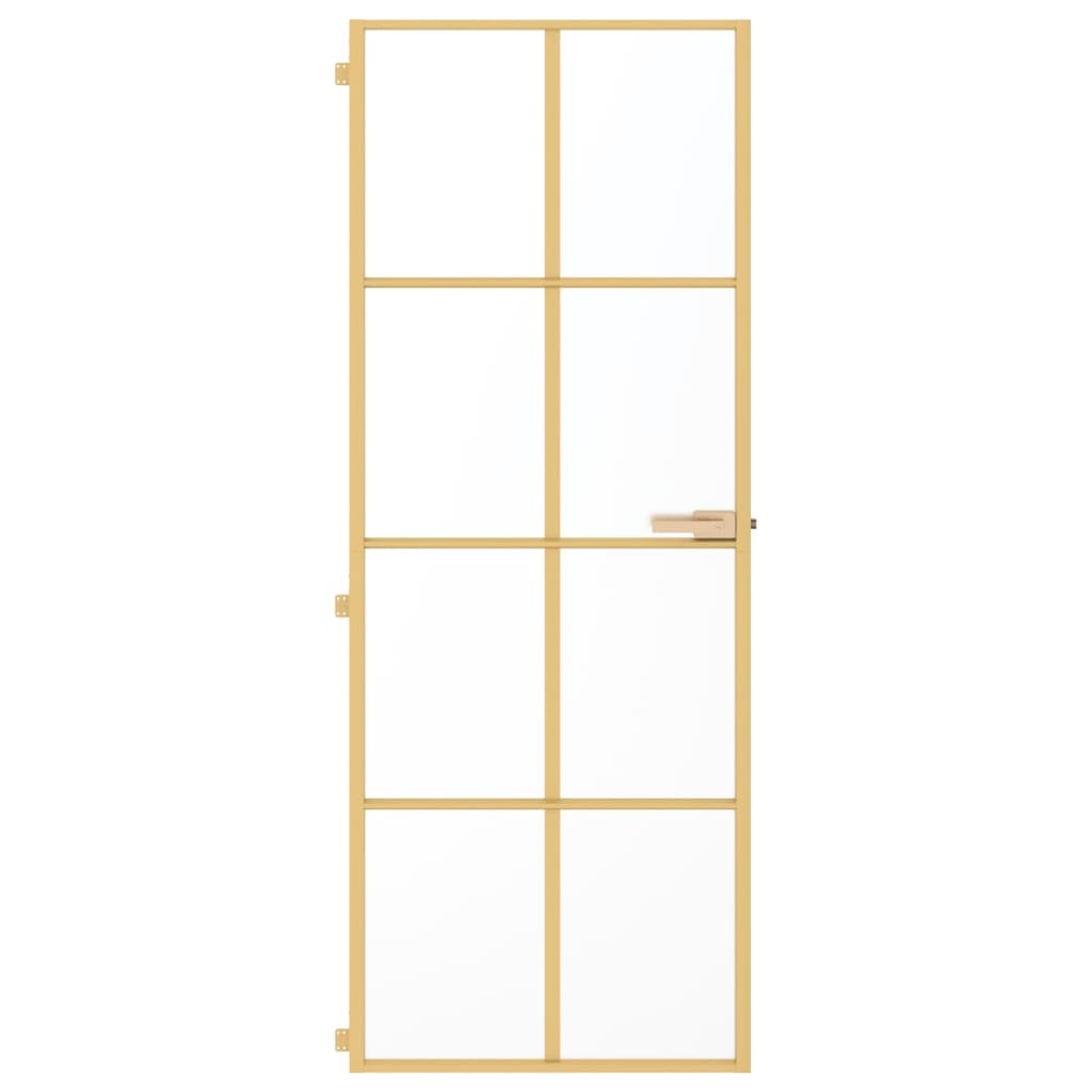 Ușă interior Slim auriu 76x201,5 cm sticlă securizată/aluminiu