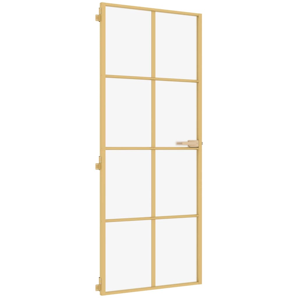 Ușă de interior Slim auriu 83x201,5cm sticlă temperată/aluminiu