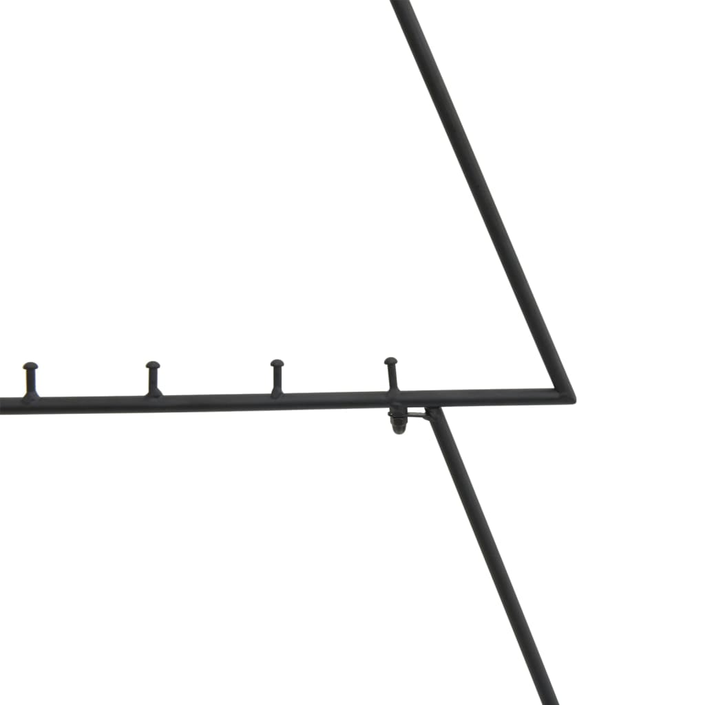 Brad de Crăciun din metal pentru decor, negru, 90 cm