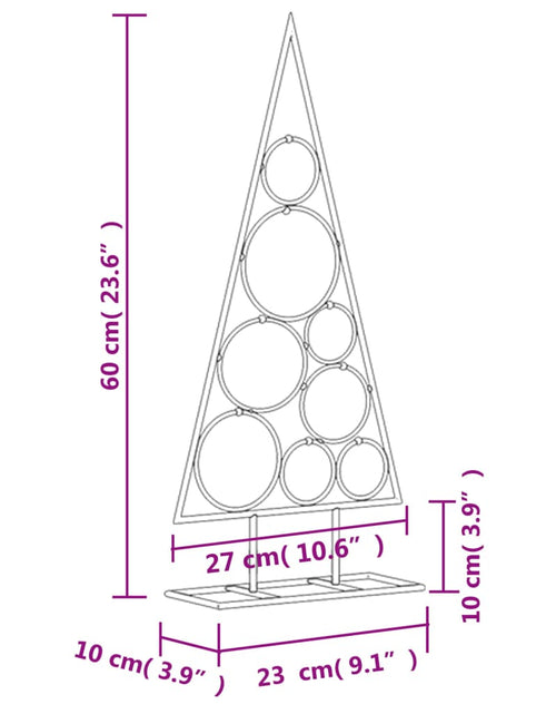 Загрузите изображение в средство просмотра галереи, Brad de Crăciun din metal pentru decor, negru, 60 cm - Lando
