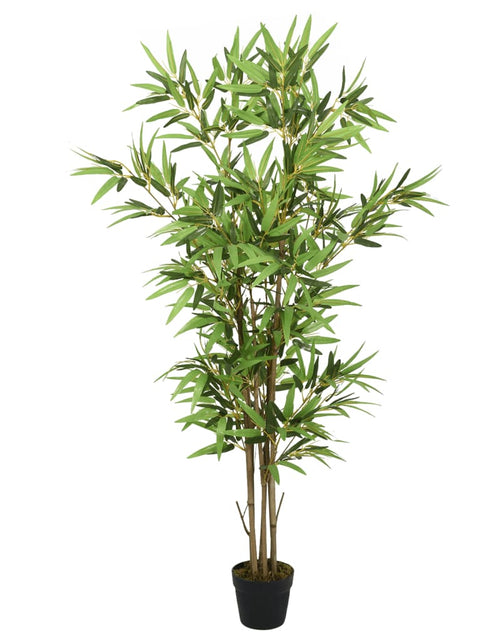 Загрузите изображение в средство просмотра галереи, Arbore din bambus artificial 828 de frunze 150 cm verde
