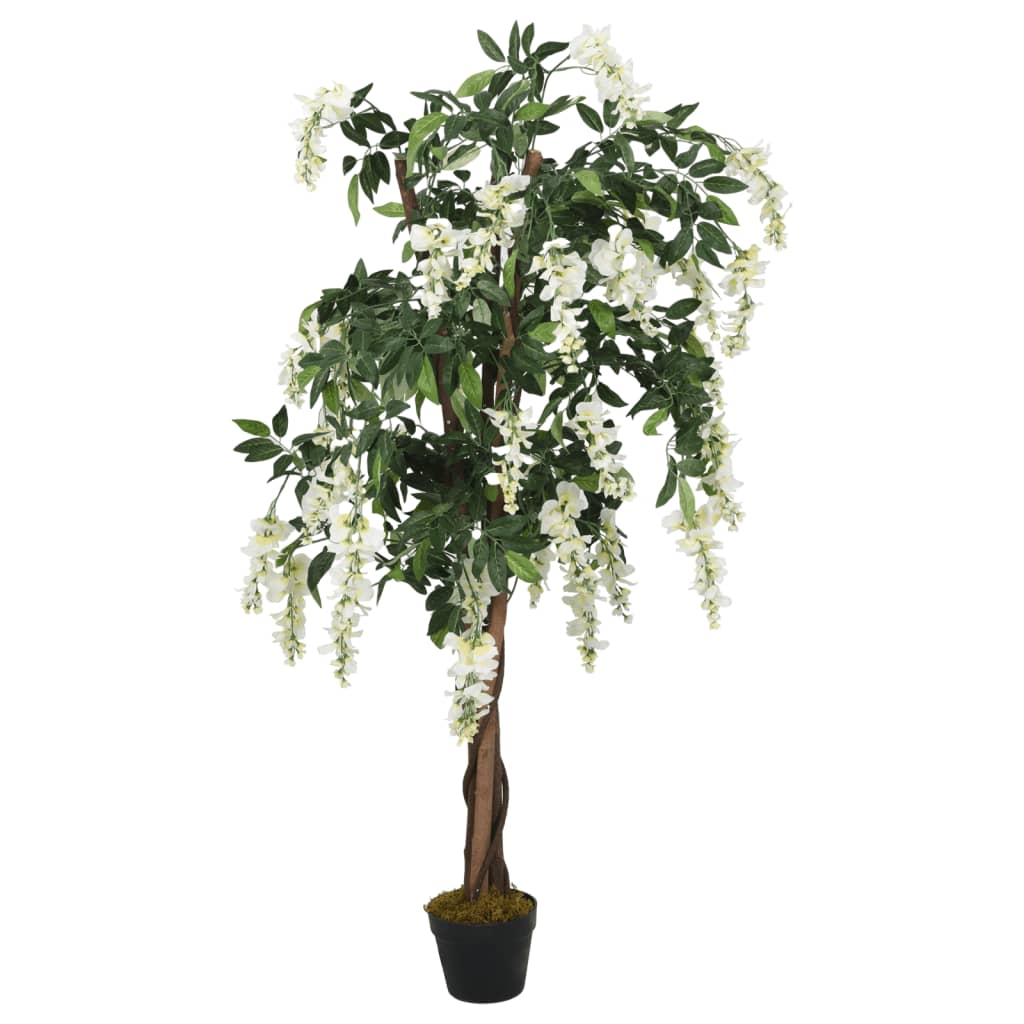 Arbore artificial wisteria 840 frunze 150 cm verde și alb