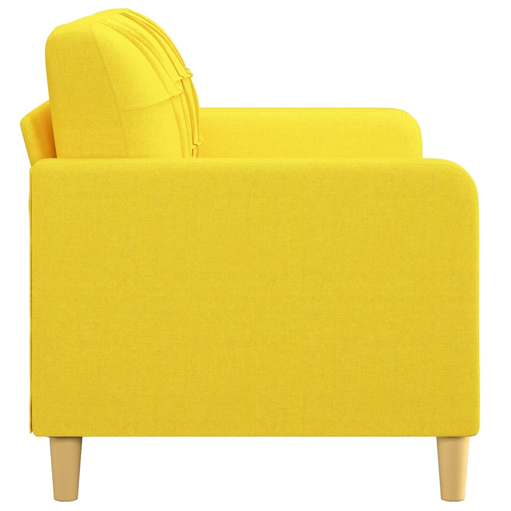Canapea cu 2 locuri, galben deschis, 140 cm, material textil