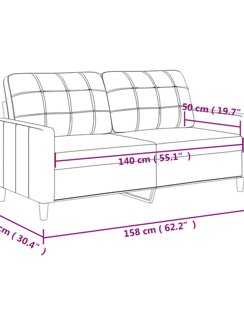 Загрузите изображение в средство просмотра галереи, Canapea cu 2 locuri, gri taupe, 140 cm, material textil
