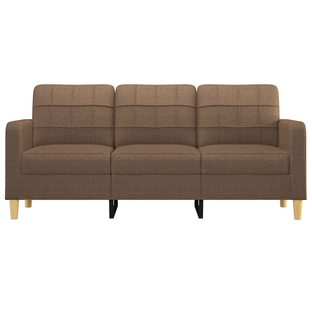 Canapea cu 3 locuri, maro, 180 cm, material textil