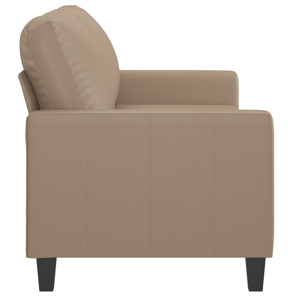 Canapea cu 2 locuri, cappuccino, 140 cm, piele ecologică