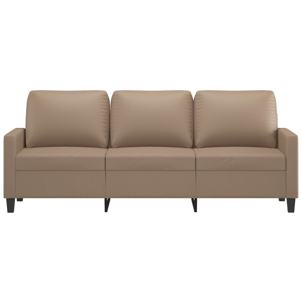 Canapea cu 3 locuri, cappuccino, 180 cm, piele ecologică