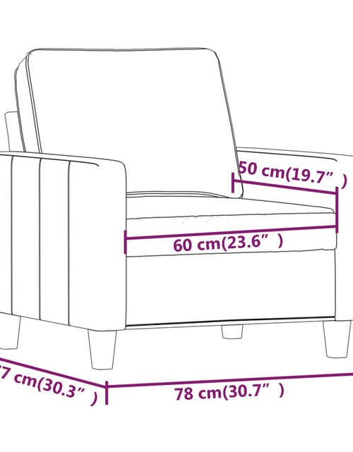Загрузите изображение в средство просмотра галереи, Fotoliu canapea, maro, 60 cm, material textil
