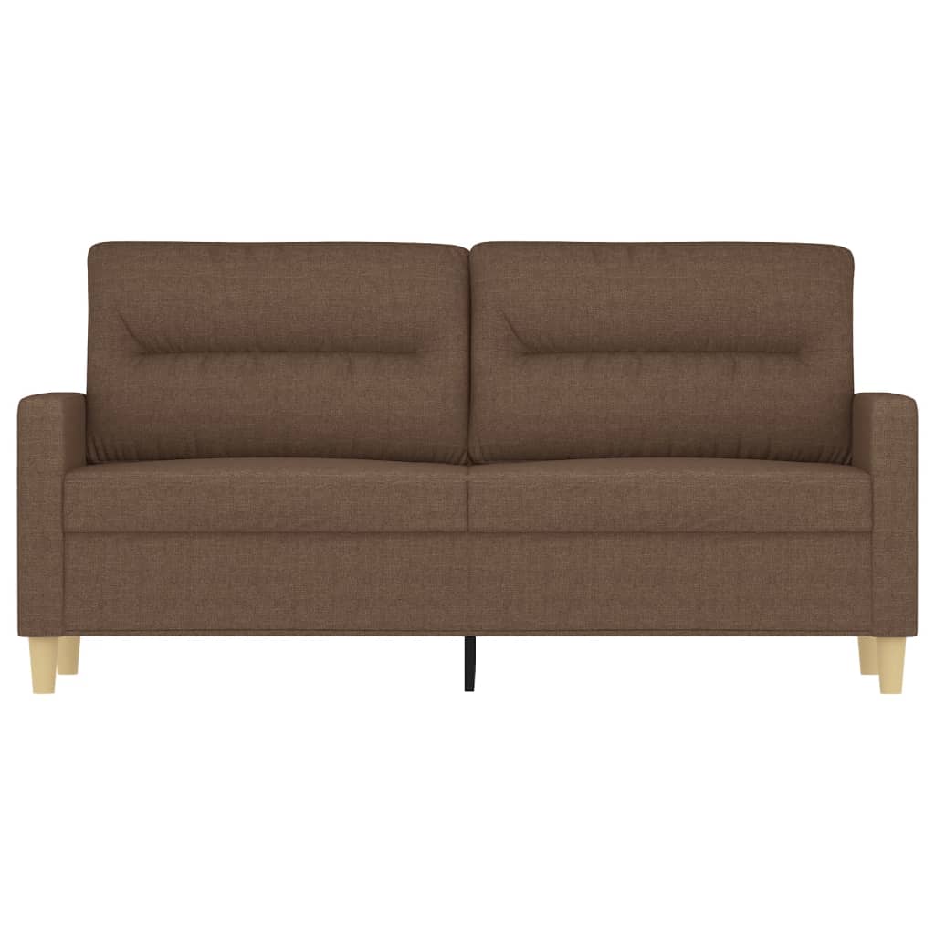 Canapea cu 2 locuri, maro, 140 cm, material textil