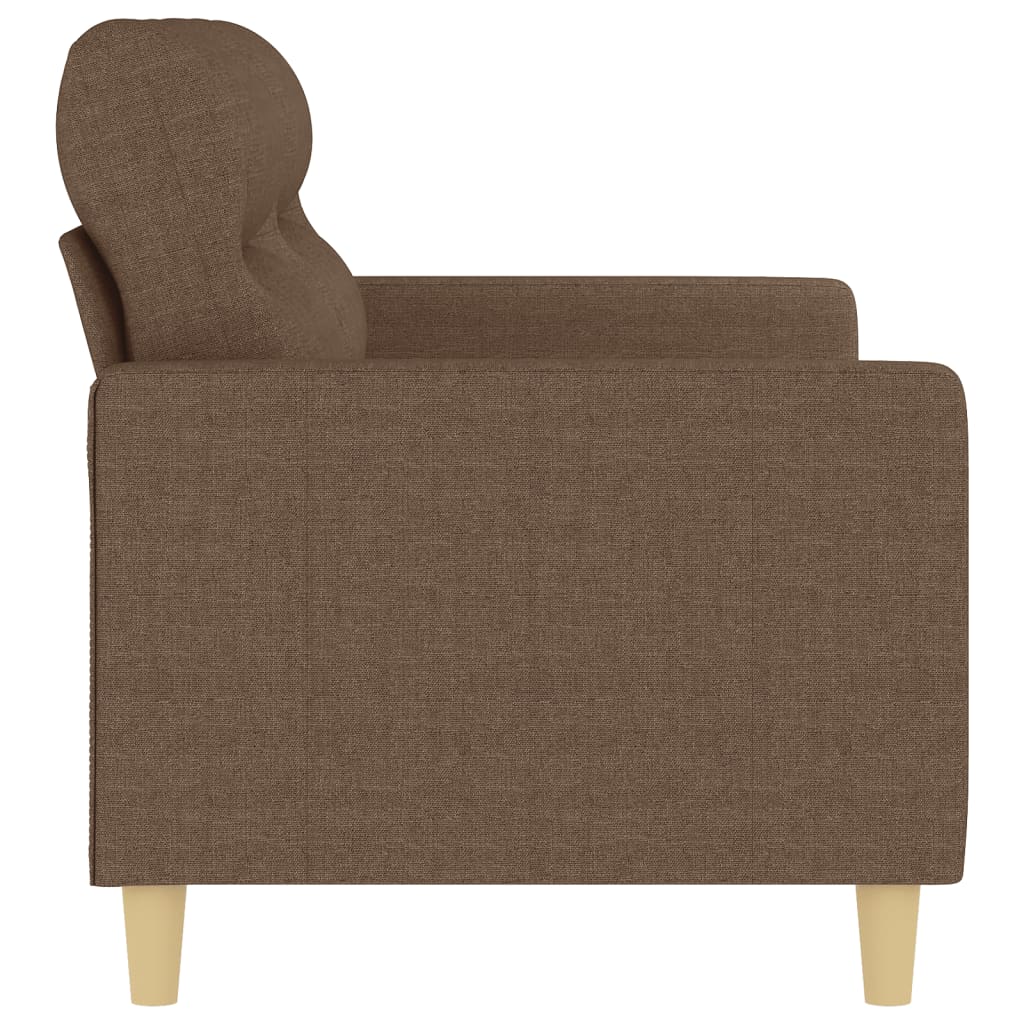 Canapea cu 2 locuri, maro, 140 cm, material textil