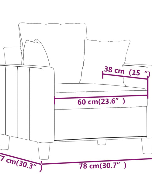 Загрузите изображение в средство просмотра галереи, Fotoliu canapea, maro, 60 cm, material textil
