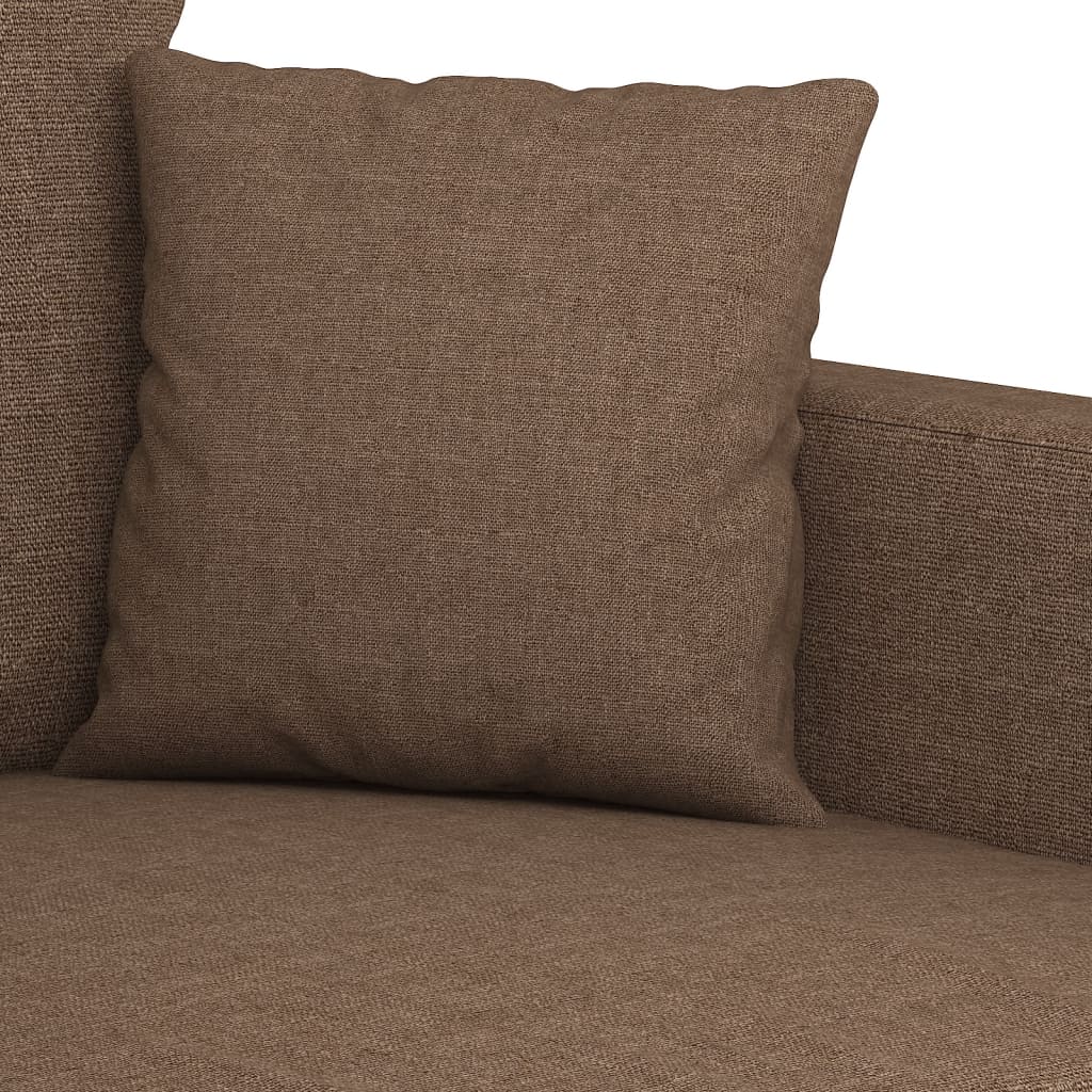 Canapea cu 2 locuri, maro, 120 cm, material textil