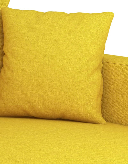 Încărcați imaginea în vizualizatorul Galerie, Canapea cu 2 locuri, galben deschis, 140 cm, material textil
