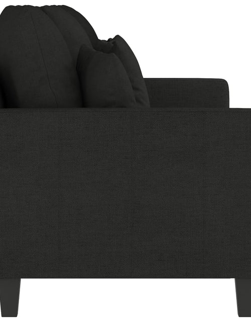 Încărcați imaginea în vizualizatorul Galerie, Canapea cu 3 locuri, negru, 180 cm, material textil
