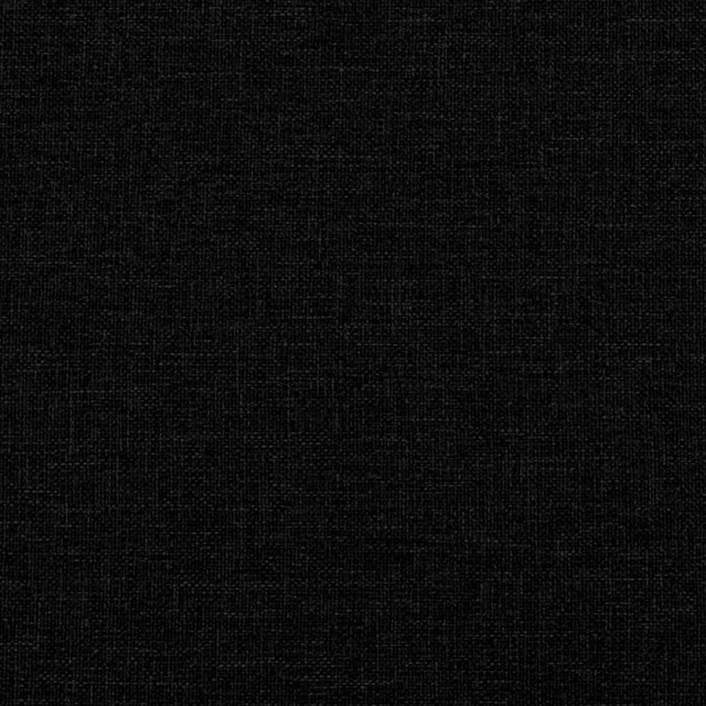 Canapea cu 3 locuri, negru, 180 cm, material textil