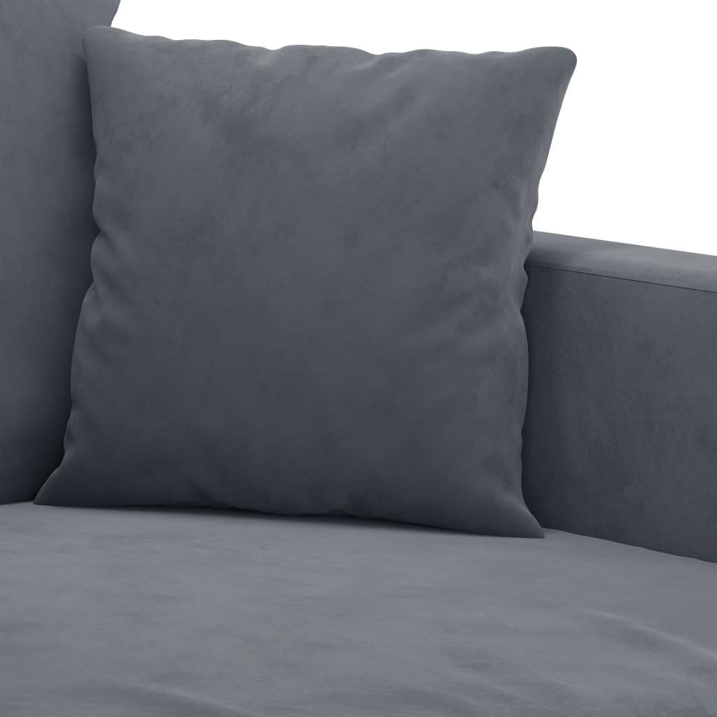 Fotoliu canapea, gri închis, 60 cm, catifea