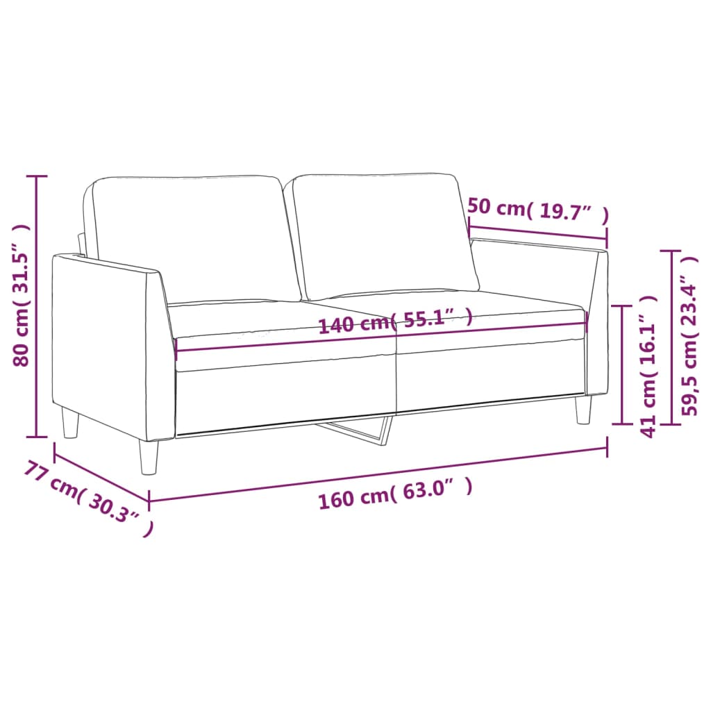 Canapea cu 2 locuri, roșu vin, 140 cm, piele ecologică