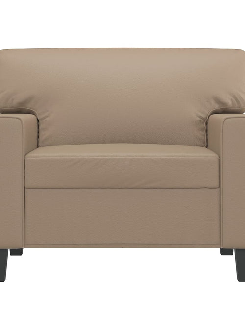 Încărcați imaginea în vizualizatorul Galerie, Canapea de o persoană, cappuccino, 60 cm, piele ecologică - Lando
